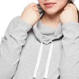 Paisley Sky Light Gray Cowl Neck Sweater